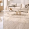 A Modern Living Area Floor done with Travertine Sand Countertop