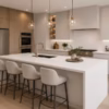 Modern Kitchen with Plain White Sintered Stone from Capex Countertops Modern Kitchen with Plain White Sintered Stone from Capex Countertops